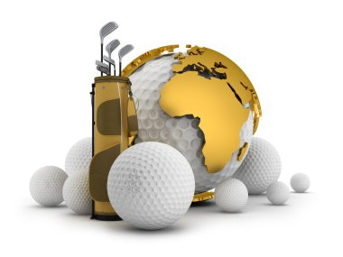 Golf cihazları - konsept illüstrasyon