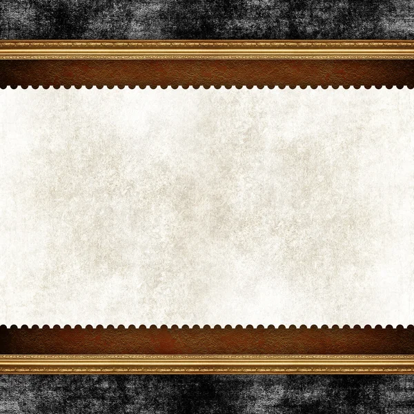 Grunge background - rough wall and picture frame — Stock Photo, Image