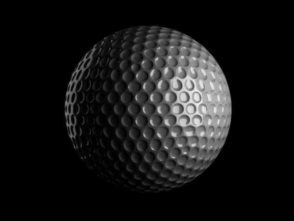 Golfbal op zwarte achtergrond — Stockfoto