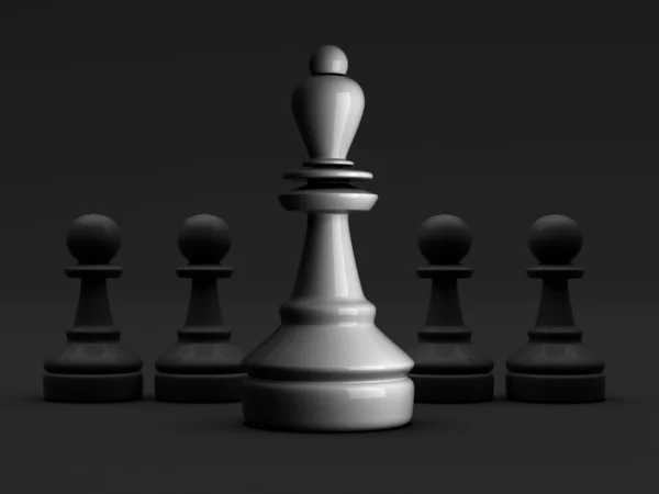 Chess figures as a leadership symbol — Stock Photo, Image