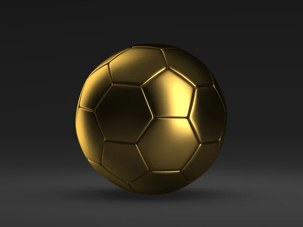 Gold soccer ball — Stock Photo, Image