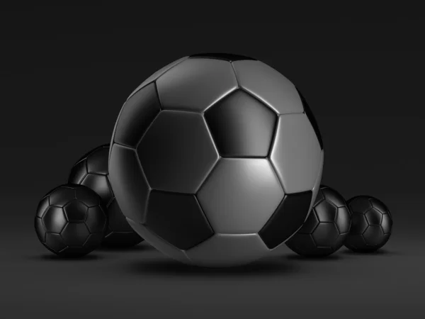 Fotbalové míče - koncepce ilustrace — Stock fotografie