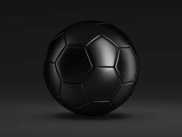 Černá fotbalový míč — Stock fotografie
