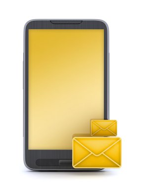 Short Message Service (SMS) - mobile mail illustration clipart