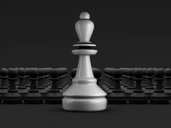 Leadership symbol - chess figures — Stock Photo, Image
