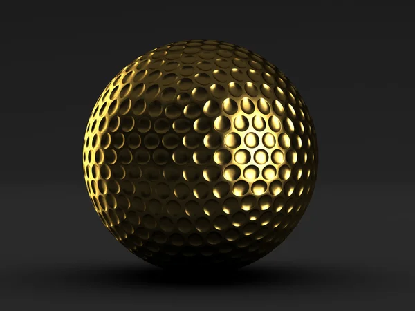 Μπάλα του γκολφ χρυσό — Φωτογραφία Αρχείου