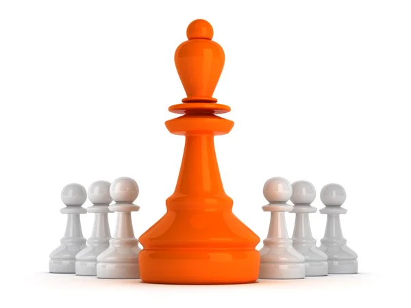 Símbolo de liderança - figuras de xadrez — Fotografia de Stock