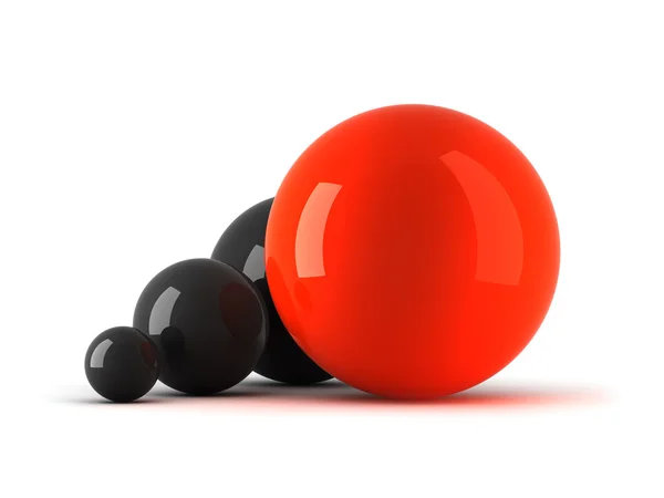Ilustração do conceito de liderança - bolas — Fotografia de Stock