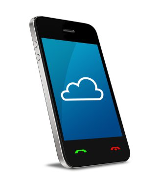 Cloud Computing Connection On Mobile Phone clipart