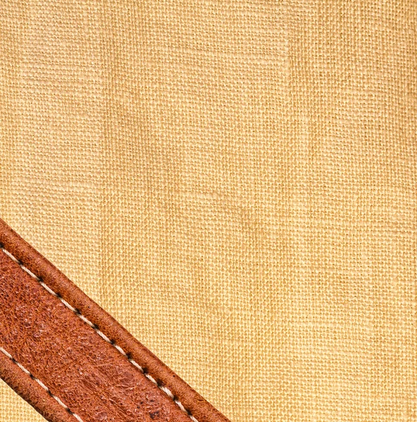 Leder und textilen Hintergrund — Stockfoto