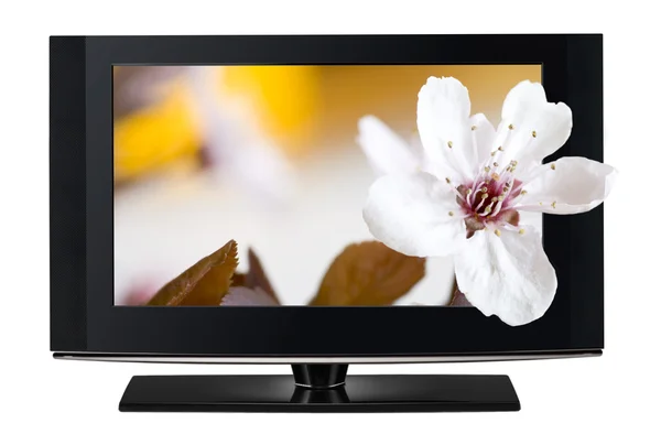 Televisão 3D. TV LCD em HD 3D . — Fotografia de Stock