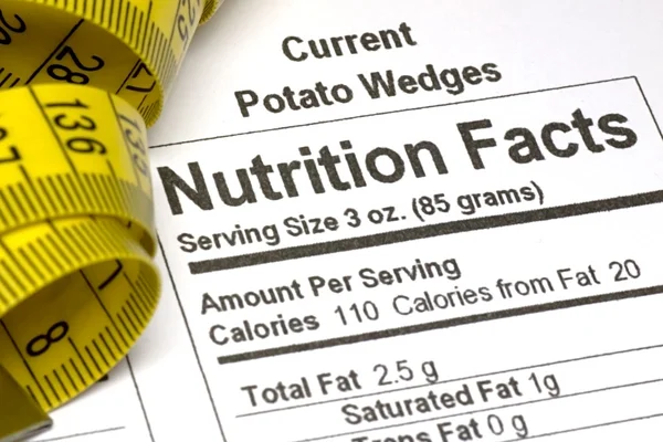 Ukuran Tape Berikutnya Untuk Fakta Nutrisi — Stok Foto