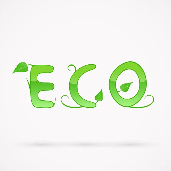 Název Eco — Stockový vektor