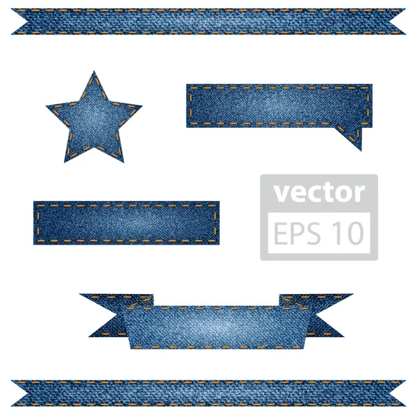 Jeans Ribbons — Stock Vector
