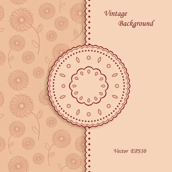 Floral background in vintage style — Stock Vector