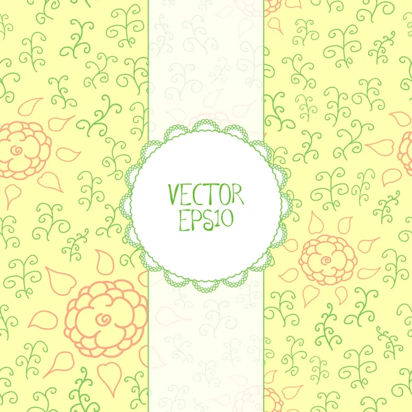 Floral background in retro style — Stock Vector