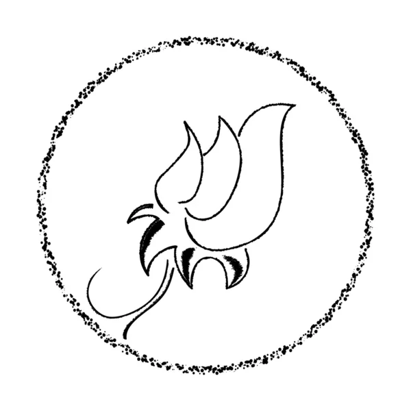 Grunge fleur — Image vectorielle