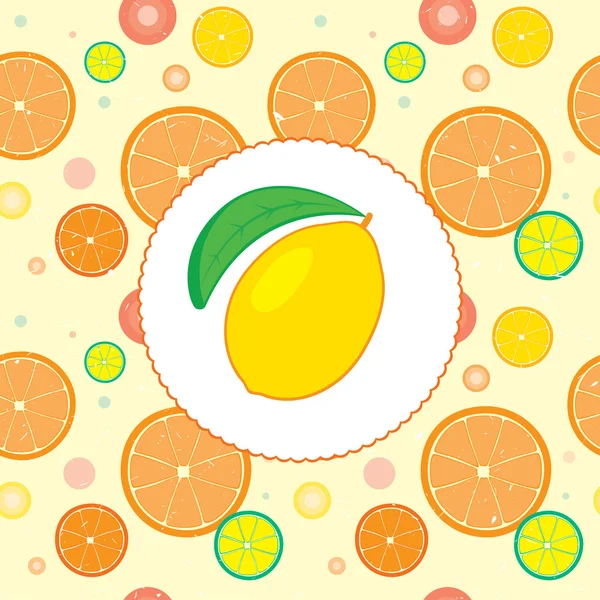 Citrus formgivningsmall — Stock vektor