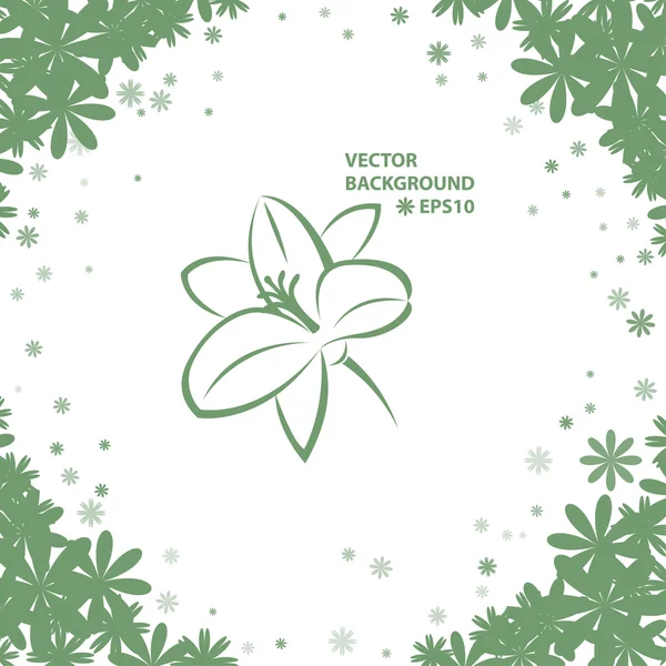 Green Floral Background — Stock Vector