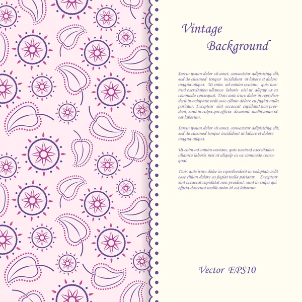 Fondo vintage floral — Vector de stock