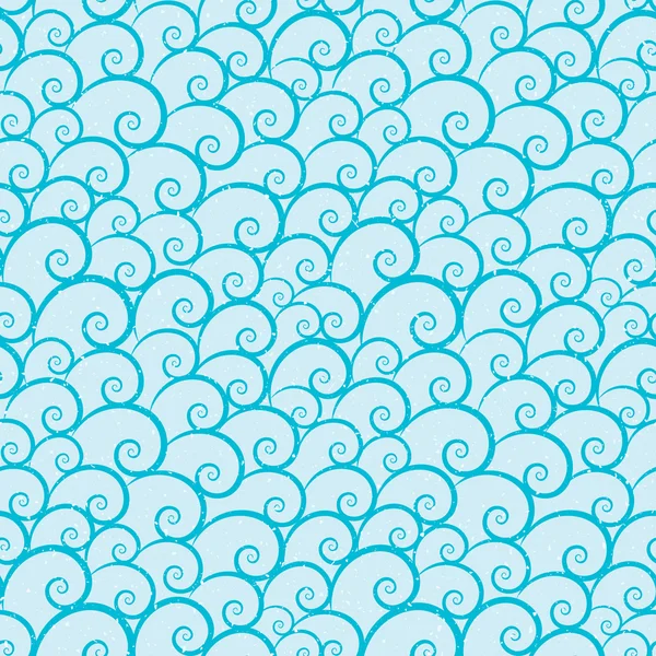 Seamless pattern of sea waves — Stock Vector