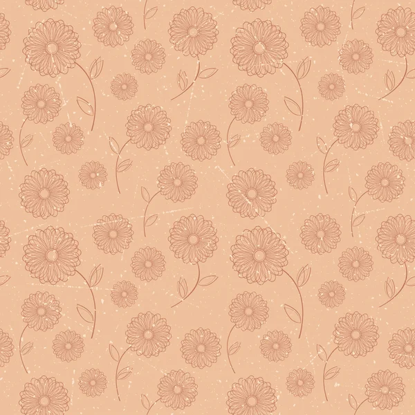 Vintage floral sans couture — Image vectorielle