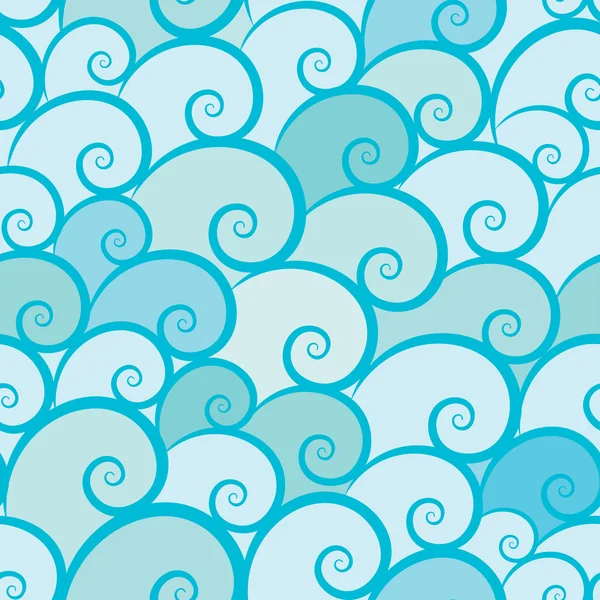 海の波のシームレスなパターン — ストックベクタ