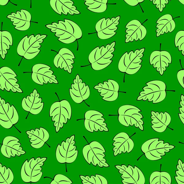 绿色枫叶无缝 — 图库矢量图片