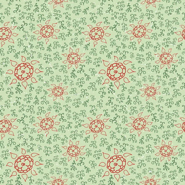 Floral rétro sans couture — Image vectorielle