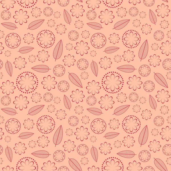 Floral rouge motif sans couture — Image vectorielle