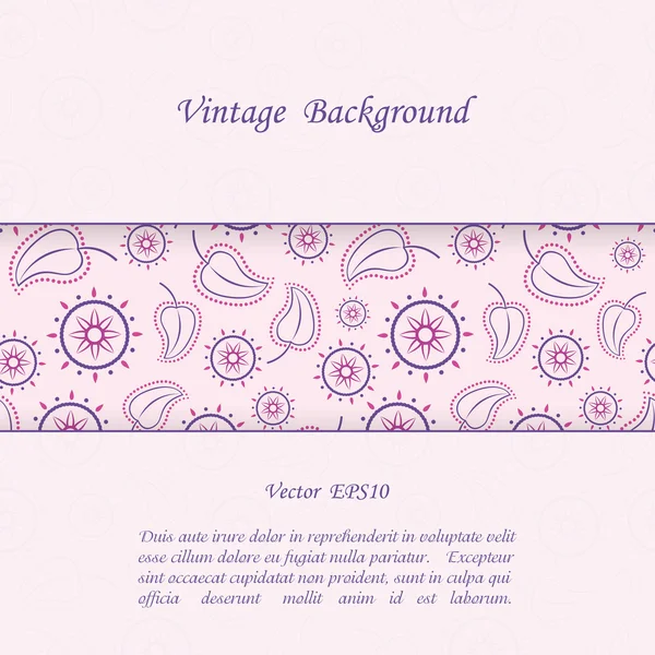 Floral Vintage Background — Stock Vector