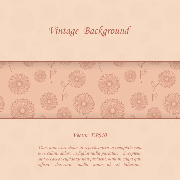Blommig vintage bakgrund — Stock vektor
