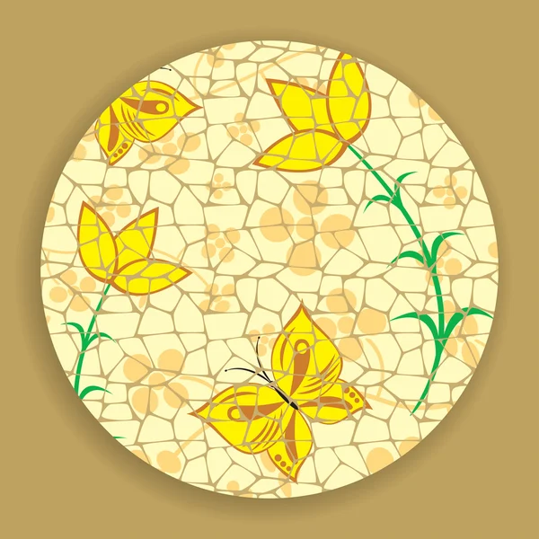Vintage flor de mosaico — Archivo Imágenes Vectoriales