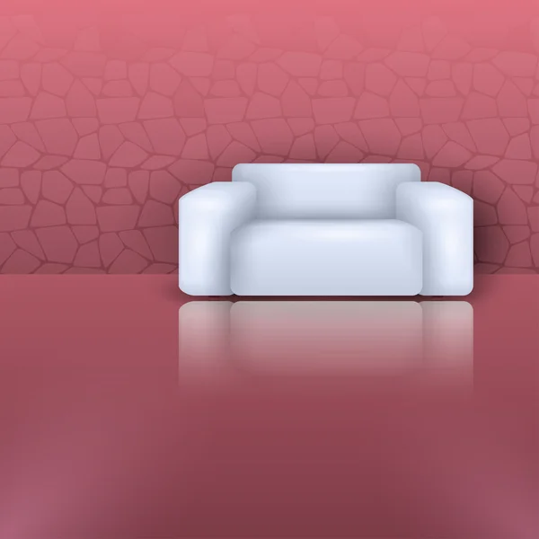 Canapé dans Red Hall — Image vectorielle