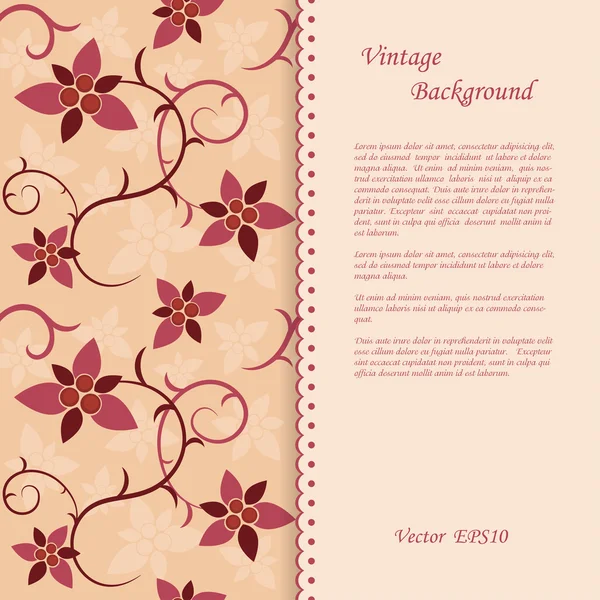 Floral Vintage Background — Stock Vector