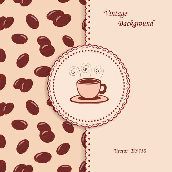 Vintage koffie achtergrond — Stockvector