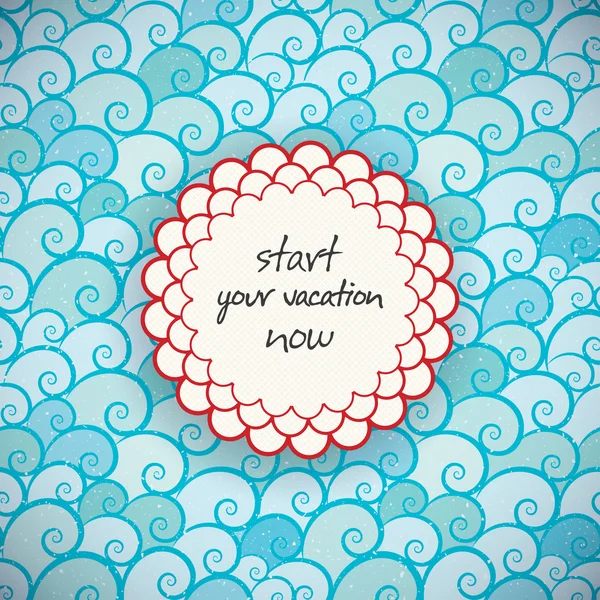 Start uw vakantie nu — Stockvector
