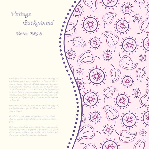 Fond vintage floral — Image vectorielle