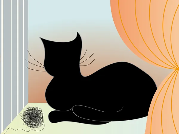 Κάρτα φορέα με τη γάτα Διάνυσμα Αρχείου