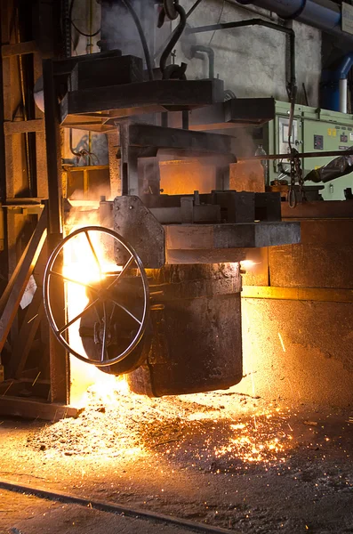 In een staalfabriek — Stockfoto
