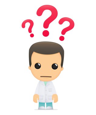 Funny cartoon doctor clipart