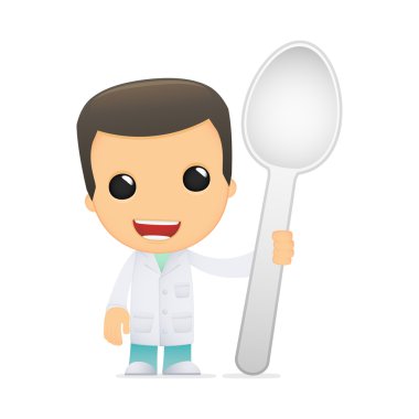 Funny cartoon doctor clipart