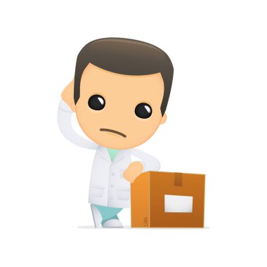 Funny cartoon doctor clipart