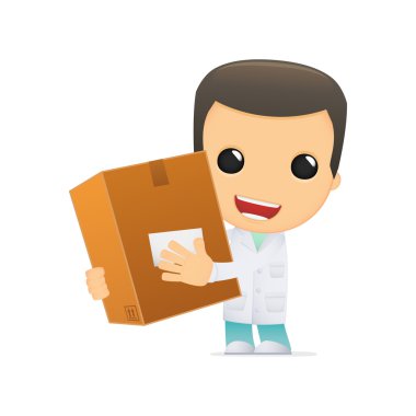 Funny cartoon doctor clipart