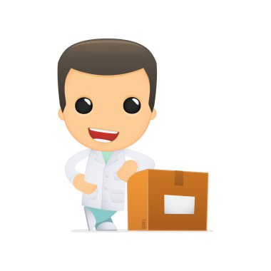 Funny cartoon doctor clipart