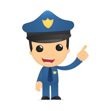 Funny cartoon policeman clipart