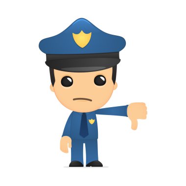 Funny cartoon policeman clipart