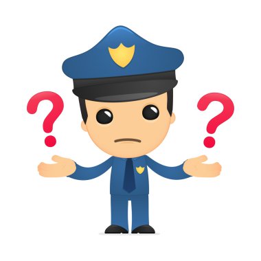 Funny cartoon policeman clipart