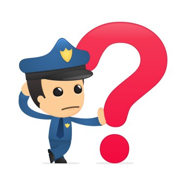 Funny cartoon policeman clipart