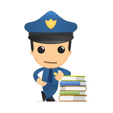 Funny cartoon policeman clipart